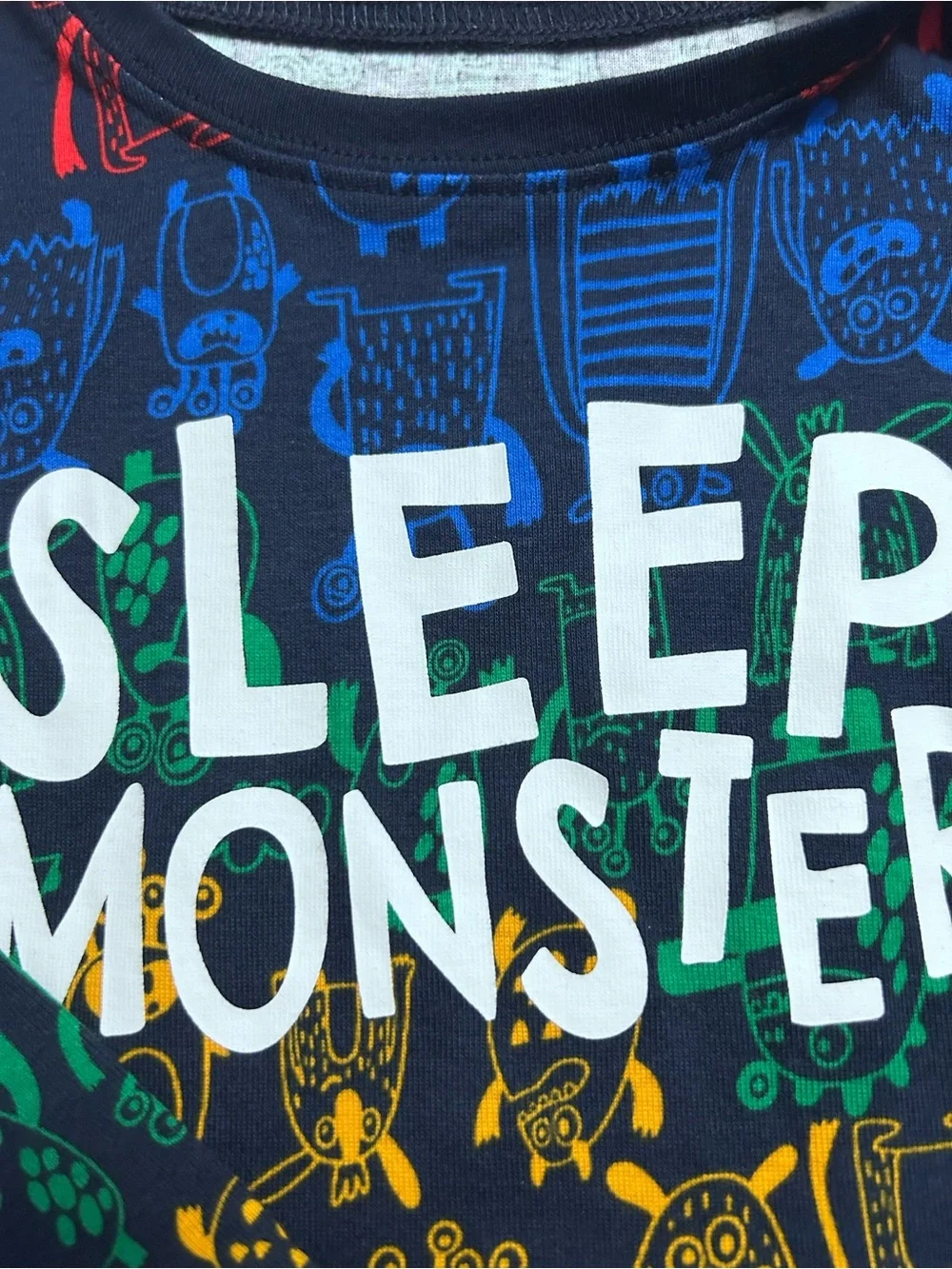 Old Navy ‘Sleep Monster' Pajama Set - Multicolor Monster Prints. Size 3T. NWT